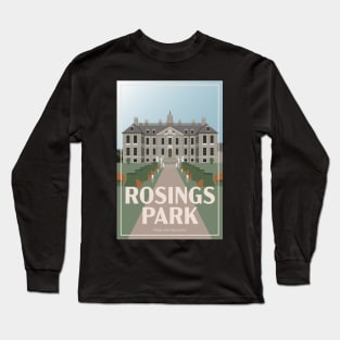 Art Deco Rosings Park from Pride and Prejudice Illustration Long Sleeve T-Shirt